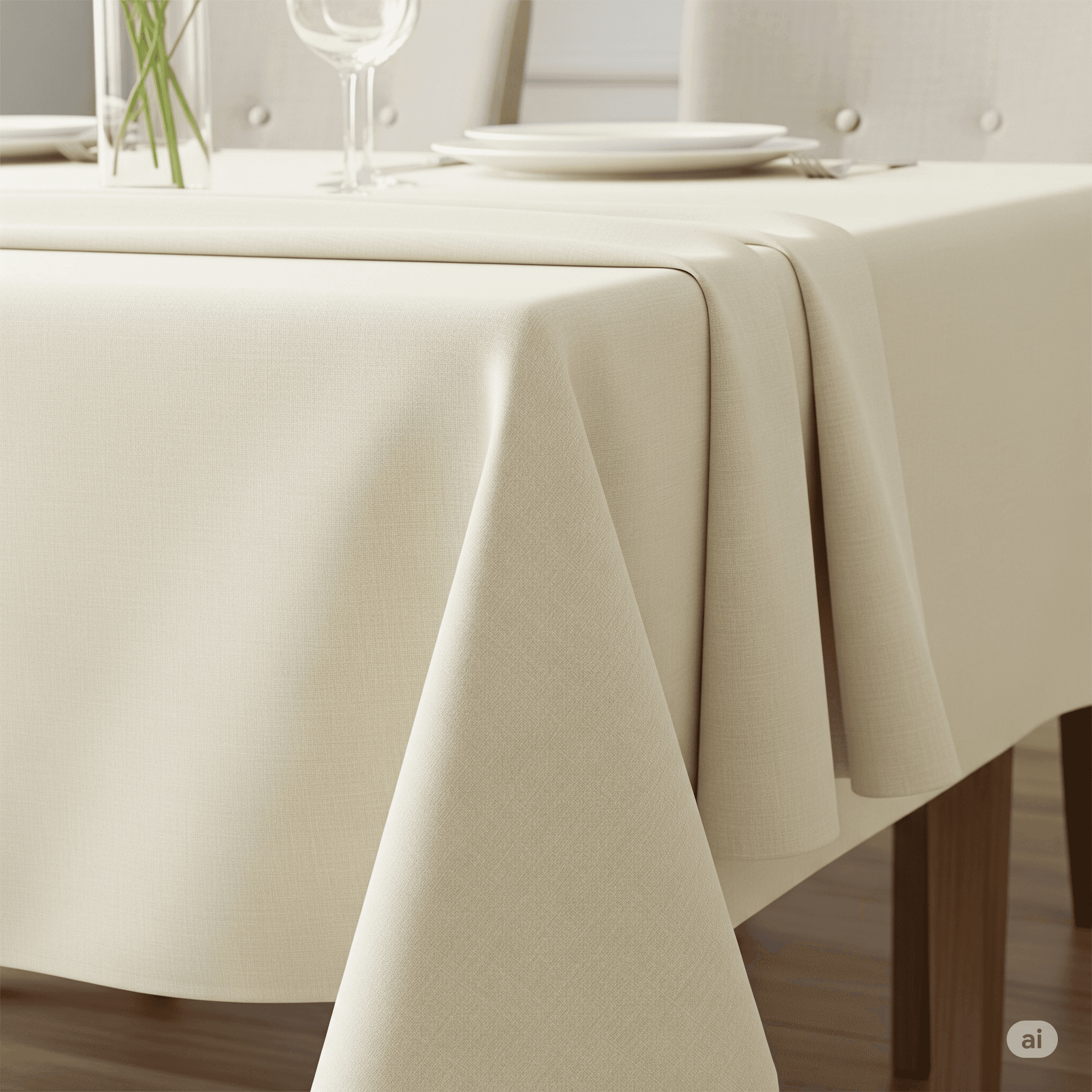 Mantel de Lino Desmanchable para Restaurante